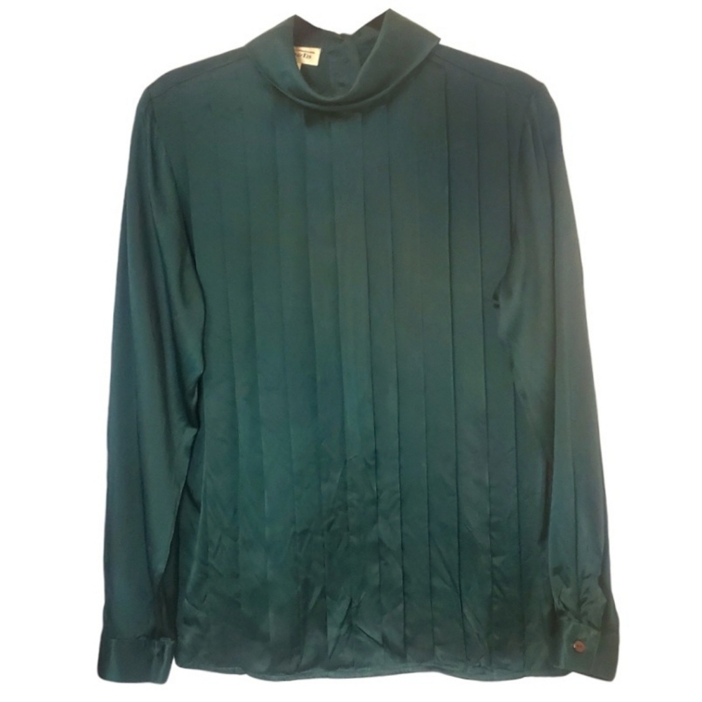 TALBOTS pleated silk blouse